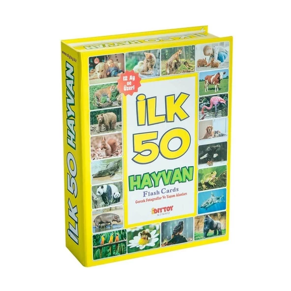 1352 Flash Cards İlk 50 Hayvan -Dıytoy