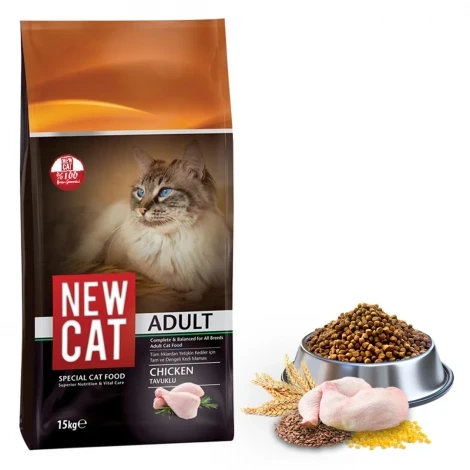 NewCat Tavuklu Yetişkin Kedi Maması 15 KG