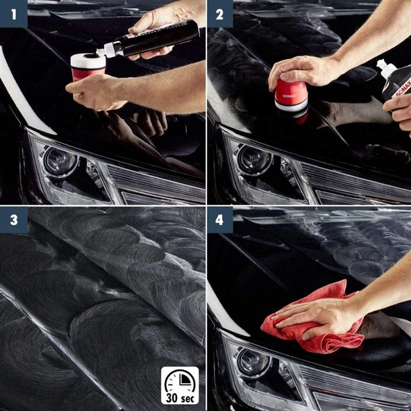 Sonax Renkli Nano Parlatıcı ve Koruyucu Cila Siyah 500 ml - 3