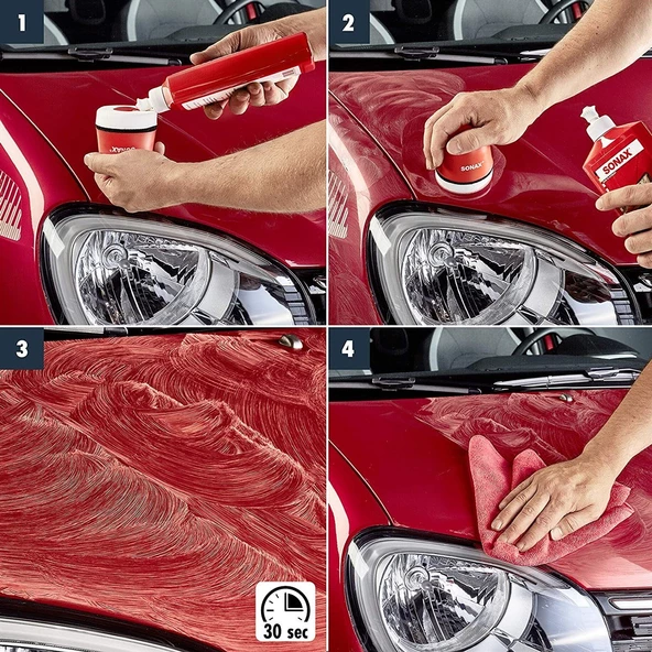 Sonax Renkli Nano Parlatıcı ve Koruyucu Cila Kırmızı 250 ml - 5