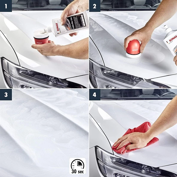 Sonax Renkli Nano Parlatıcı ve Koruyucu Cila Beyaz 250 ml - 3