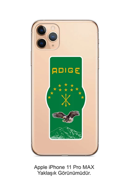 Adige Çerkes Bayrak Telefon Tablet Etiketi - 8