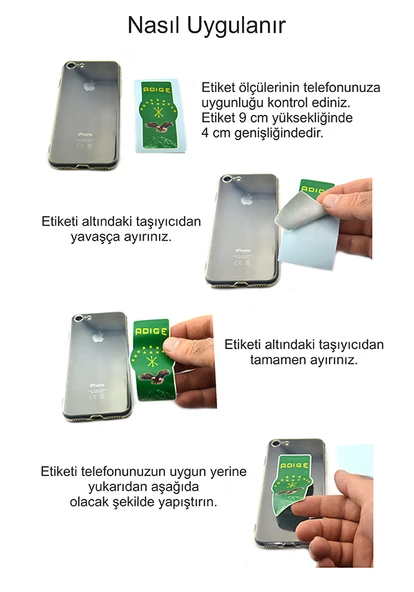 Adige Çerkes Bayrak Telefon Tablet Etiketi - 4