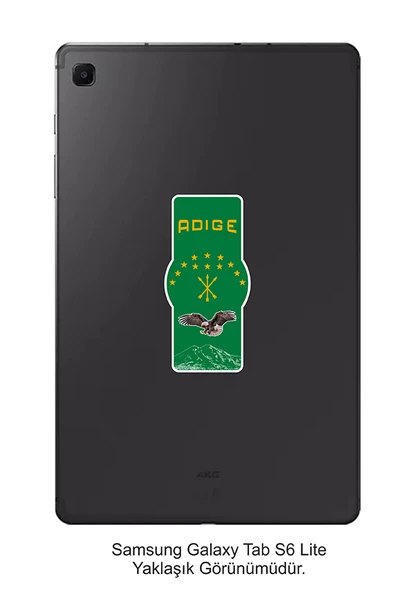Adige Çerkes Bayrak Telefon Tablet Etiketi - 9