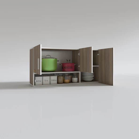 Kenzlife hazır mutfak mirena22 crd 060*120*22 mutfak banyo dolabı kapaklı raflı - 3
