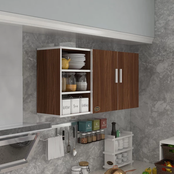 Kenzlife hazır mutfak castus22 cvz 060*120*22 mutfak banyo dolabı kapaklı raflı