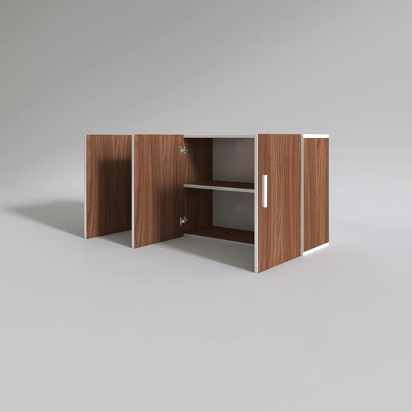 Kenzlife hazır mutfak canna32 cvz 060*120*32 mutfak banyo dolabı kapaklı raflı - Resim 2