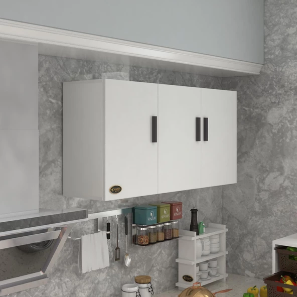 Kenzlife hazır mutfak canna32 byz 060x120x32 mutfak banyo dolabı kapaklı raflı