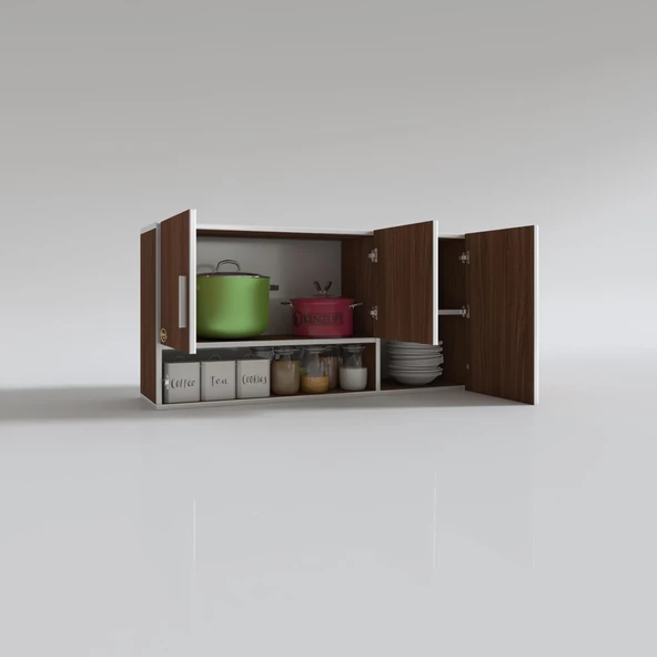 Kenzlife hazır mutfak mirena22 cvz 060*120*22 mutfak banyo dolabı kapaklı raflı - Resim 2