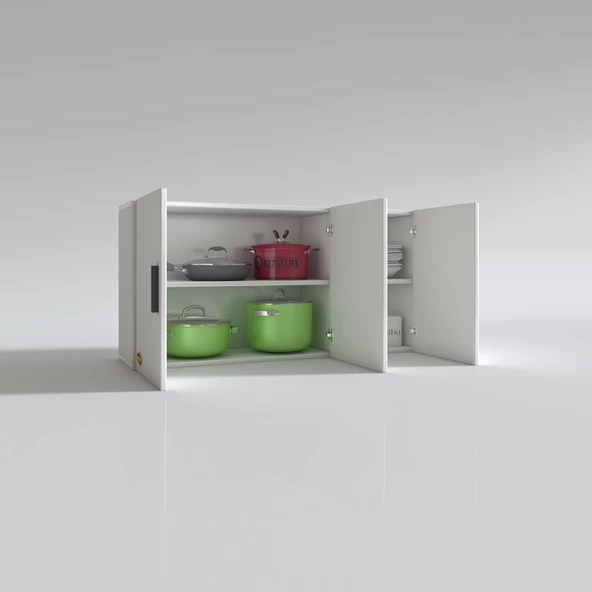 Kenzlife hazır mutfak dirca32 byz 060*120*32 mutfak banyo dolabı kapaklı raflı - 3