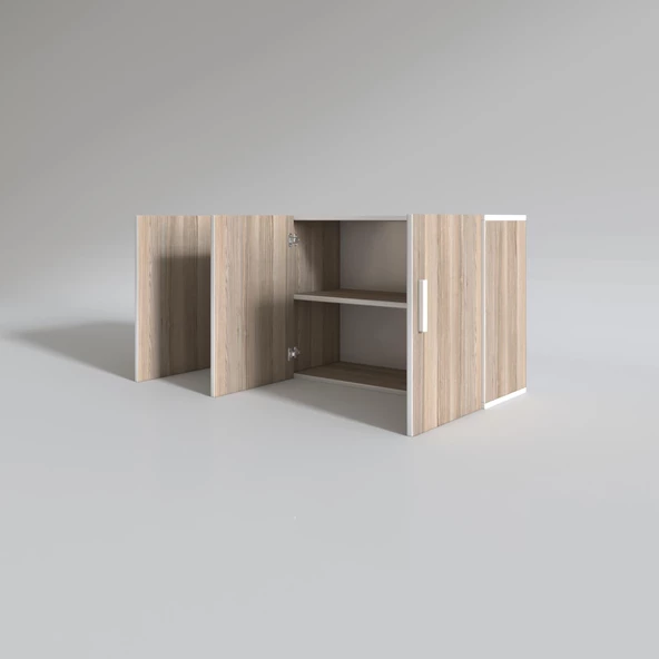 Kenzlife hazır mutfak canna22 crd 060*120*22 mutfak banyo dolabı kapaklı raflı - 2
