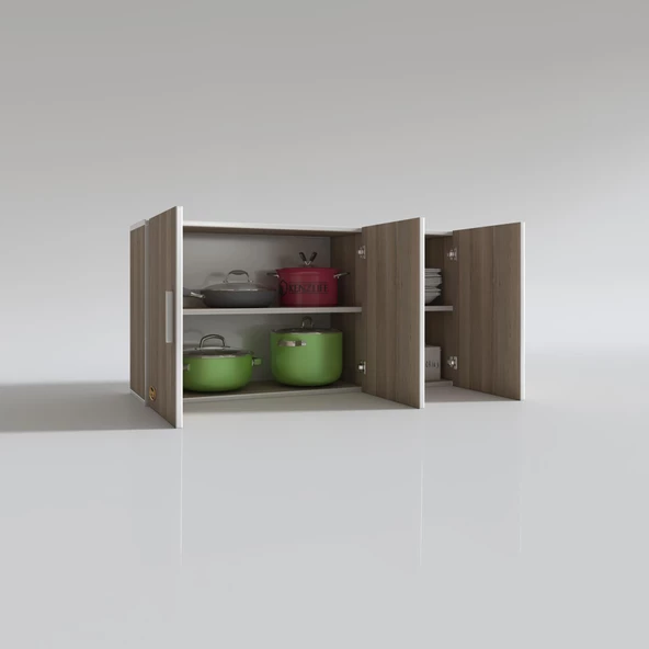 Kenzlife hazır mutfak dirca32 crd 060*120*32 mutfak banyo dolabı kapaklı raflı - 3