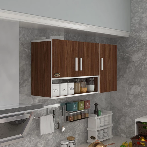 Kenzlife hazır mutfak mirena32 cvz 060*120*32 mutfak banyo dolabı kapaklı raflı