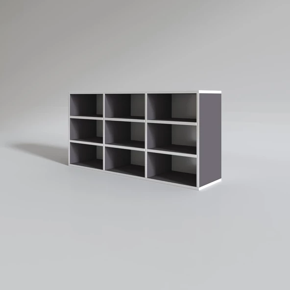 Kenzlife hazır mutfak hortus22 gri 060*120*22 banyo dolabı raflı kapaksız arkalıklı - Resim 2