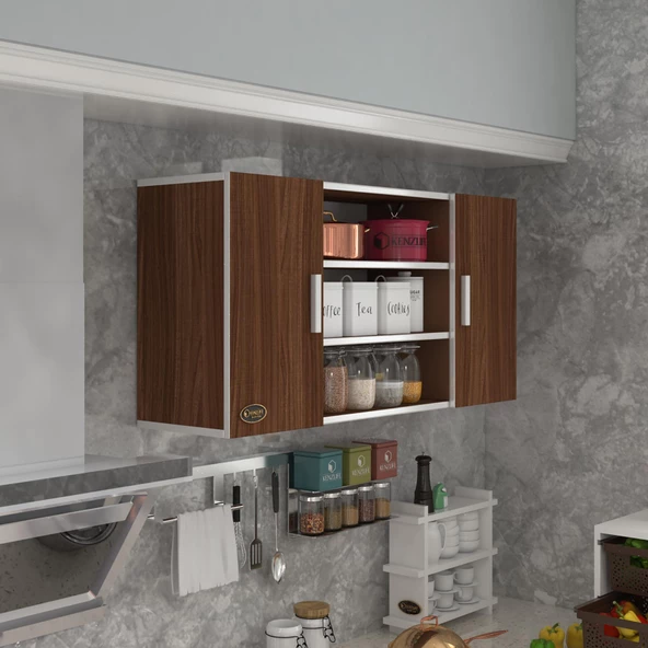 Kenzlife hazır mutfak honnor22 cvz 060*120*22 mutfak banyo dolabı kapaklı raflı