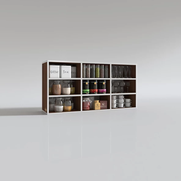 Kenzlife hazır mutfak hortus22 cvz 060*120*22 banyo dolabı raflı kapaksız arkalıklı - 4