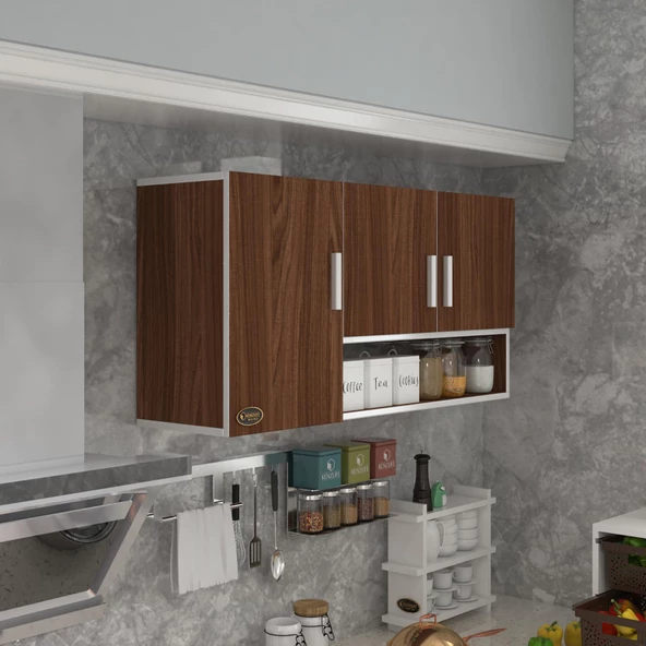 Kenzlife hazır mutfak mirandus32 cvz 060*120*32 mutfak banyo dolabı kapaklı raflı