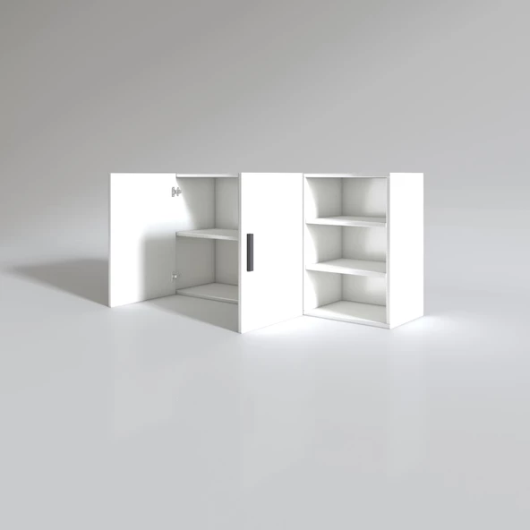 Kenzlife hazır mutfak fulvus22 byz 060*120*22 mutfak banyo dolabı kapaklı raflı - 2