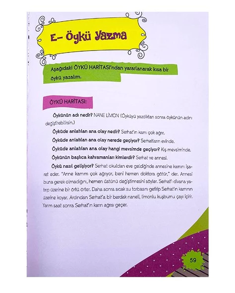 3. Sınıf Hem Okurum Hem Yazarım Öykü Tamamlama Yuva Yayınları - Resim 3