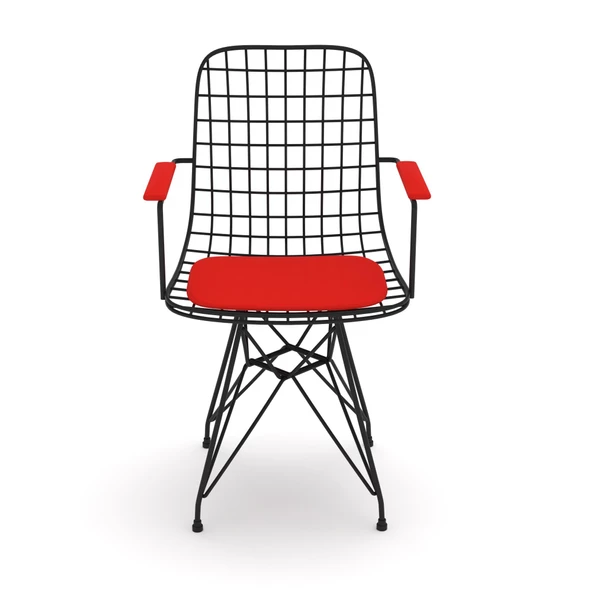 Knsz kafes tel sandalyesi 1 li mazlum syhkrm kolçaklı ofis cafe bahçe mutfak - Resim 2