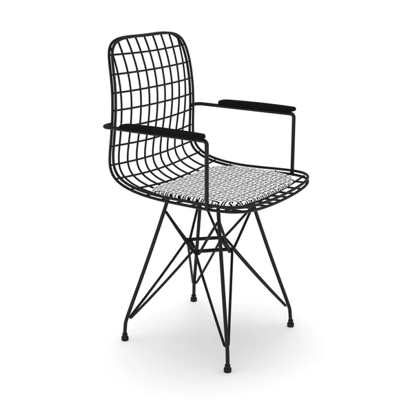 Knsz kafes tel sandalyesi 1 li mazlum syhtalen kolçaklı ofis cafe bahçe mutfak - Resim 2