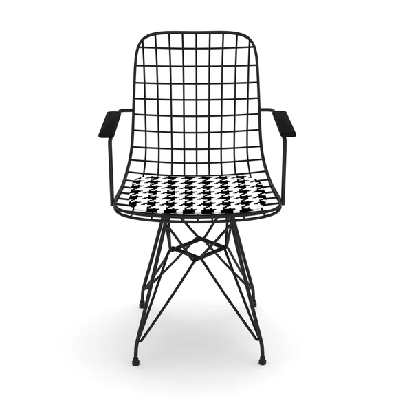 Knsz kafes tel sandalyesi 1 li mazlum syhkono kolçaklı ofis cafe bahçe mutfak ürün görseli 1