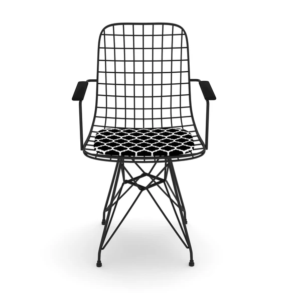 Knsz kafes tel sandalyesi 1 li mazlum syhviona kolçaklı ofis cafe bahçe mutfak ürün görseli