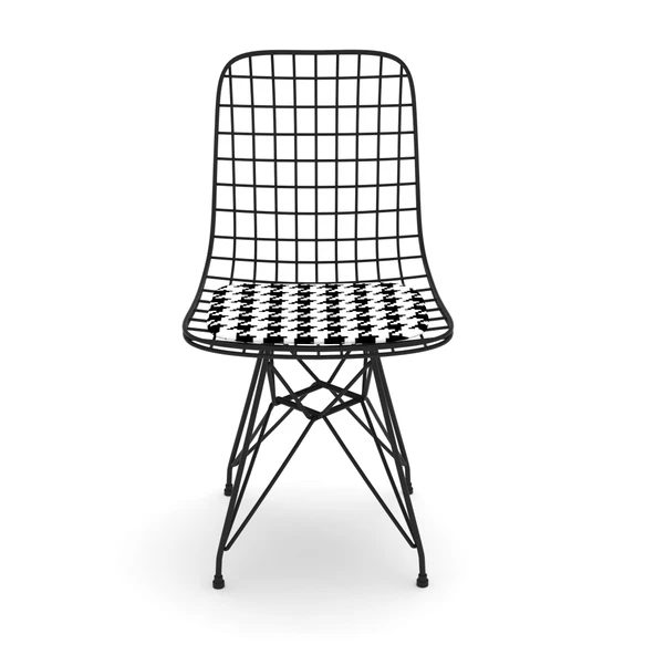 Knsz kafes tel sandalyesi 1 li mazlum syhkono ofis cafe bahçe mutfak - Resim 3