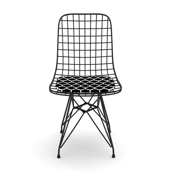 Knsz kafes tel sandalyesi 1 li mazlum syhviona ofis cafe bahçe mutfak - Resim 2