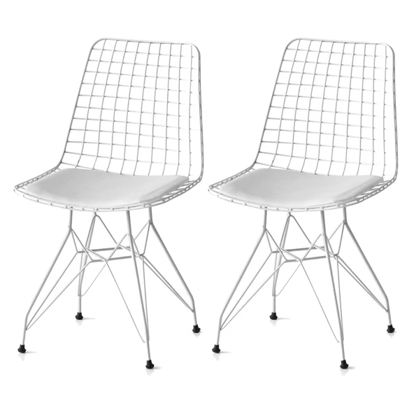 Tel Mutfak Sandalyesi 2 li Set - 2