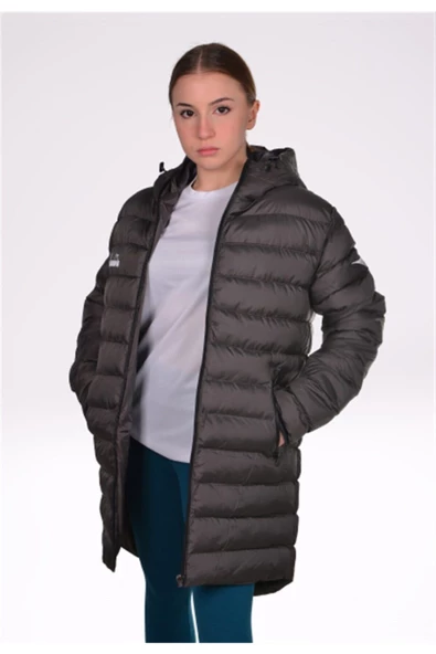 Diadora Roy Anarok - Kadın Antrasit Uzun Şişme Mont - RoyAnarokKdn