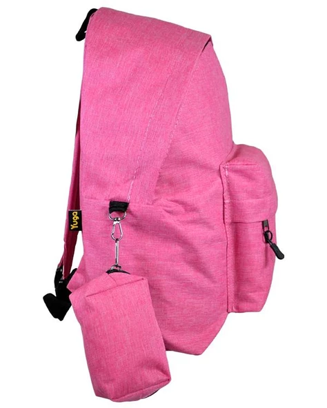 Yuga Keten Sırt Çantası Pembe - 2