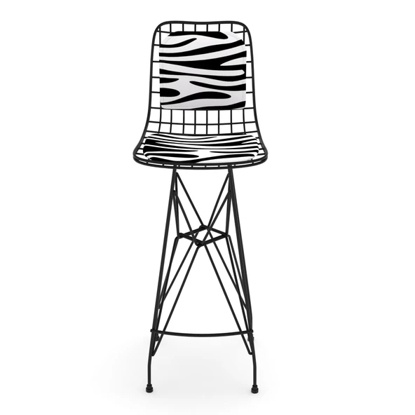 Knsz kafes tel bar sandalyesi 1 li zengin syhbonar sırt minderli 75 cm oturma yüksekliği ofis cafe bahçe mutfak - Resim 2