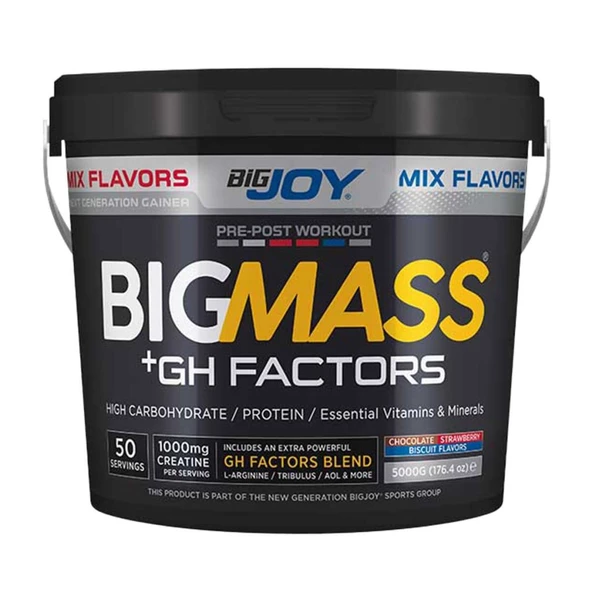 Bigjoy Bigmass Gh Factors Karbonhidrat Tozu 5000gr - Mix Aromalı