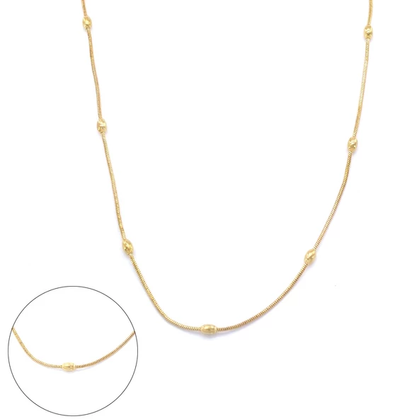 Çelik Zincir Altın Kaplama Dorika Toplu Model 1 MM - ZN-250 ürün görseli