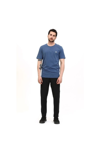 Raru AGNITIO Erkek Pamuklu Petrol Günlük T-shirt - 5