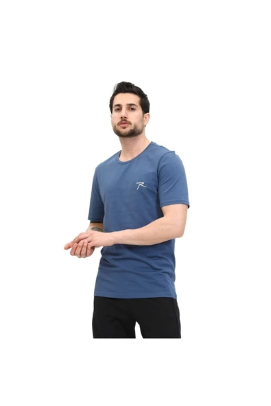 Raru AGNITIO Erkek Pamuklu Petrol Günlük T-shirt - 3