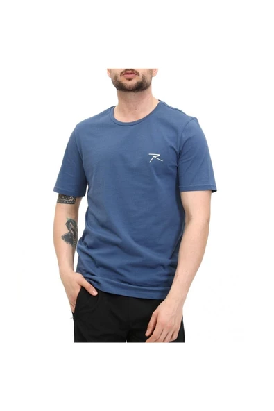 Raru AGNITIO Erkek Pamuklu Petrol Günlük T-shirt