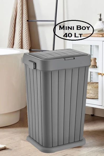 Twins Minik Boy Kirli Çamaşır Sepeti Dokunmatik Kapak Evsel Atık, Geri Dönüşüm Çok Amaçlı 40 Litre ürün görseli 1