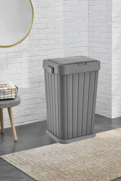 Twins Minik Boy Kirli Çamaşır Sepeti Dokunmatik Kapak Evsel Atık, Geri Dönüşüm Çok Amaçlı 40 Litre - Resim 2