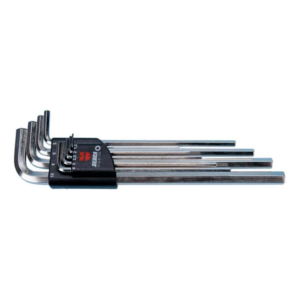 Würth Zebra Alyan Anahtar Takım Seti Uzun, 9 Parça Allen Anahtar