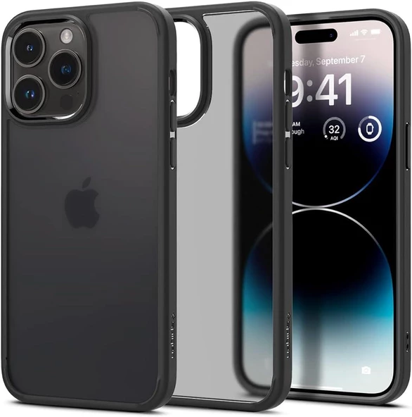 Spigen Apple iPhone 14 Pro Kılıf Ultra Hybrid Frost Black - ACS04968