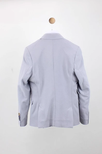 Erkek Çocuk Dört Düğmeli Astarsız Ceket - 4