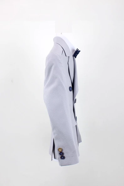 Erkek Çocuk Dört Düğmeli Astarsız Ceket - 3