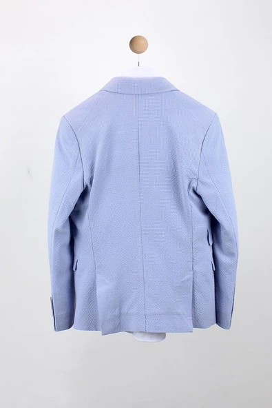 Erkek Çocuk Dört Düğmeli Astarsız Ceket - 4