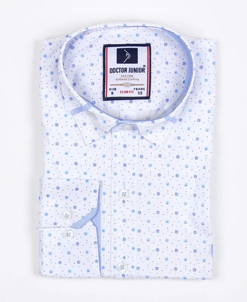 Erkek Çocuk Desenli Uzun Kol Spor Gömlek - 4