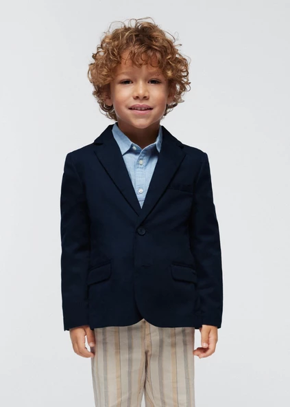 Mayoral Erkek Çocuk Astarsız Keten Ceket - 5