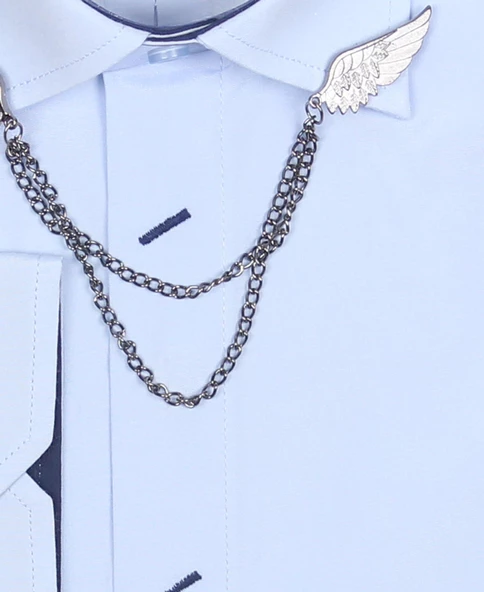 Erkek Çocuk Zincir Yakalı Gömlek - Resim 2