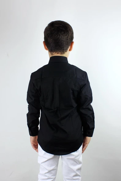 Erkek Çocuk Zincir Yakalı Gömlek - 3