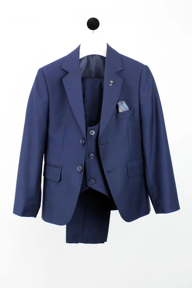 Erkek Çocuk Spor Kesim Yelekli Takım Elbise - 2